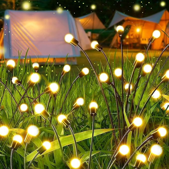 10 Lights - LED Solar Powered Firefly Light Outdoor Waterproof Solar Garden Light Decorative Swaying Wind Dancing Solar Lamp view 3