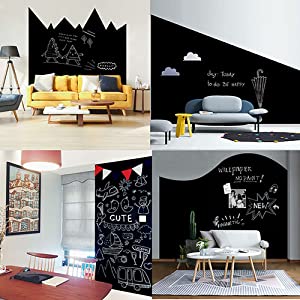 Large Black Chalkboard Sticker Paper DIY Black Board Wall Adhesive Black Board Size (3 x 1.3 ft) buy online in Pakistan
