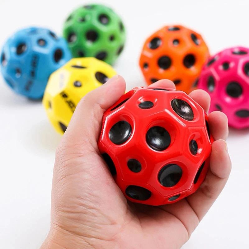 pack of 2 High Resilience Hole Ball Soft Bouncy Ball Anti-fall Moon Shape Porous Bouncy Ball Kids Indoor Outdoor Balls High Bouncing Moon Stress Ball (random color) buy online in Pakistan
