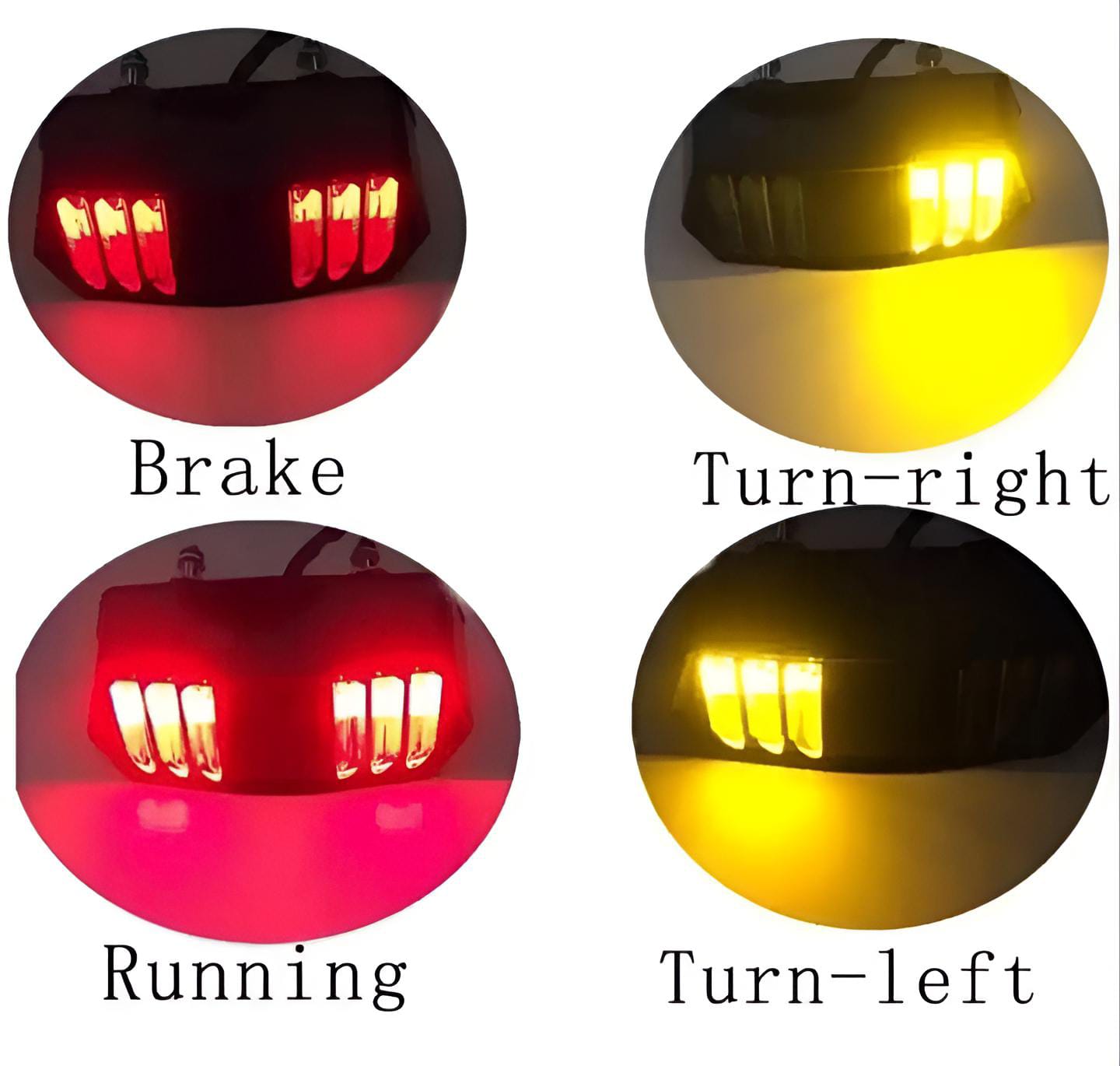 Universal Motorbike Back Light With Indicator DRL Audi Style buy online in Pakistan
