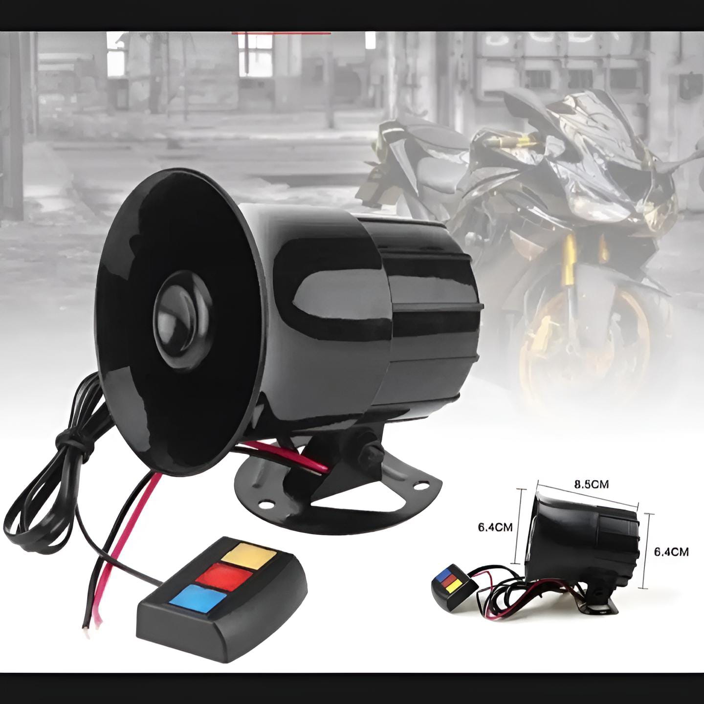 Horn siren 12 watt 3 different loud sounds for car and motorcycle buy online in Pakistan