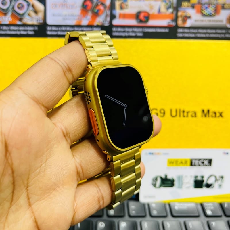 C9 Ultra Max Gold Edition Color Smartwatch 2.1 Inch Screen With Hryfine App thumbnail 5