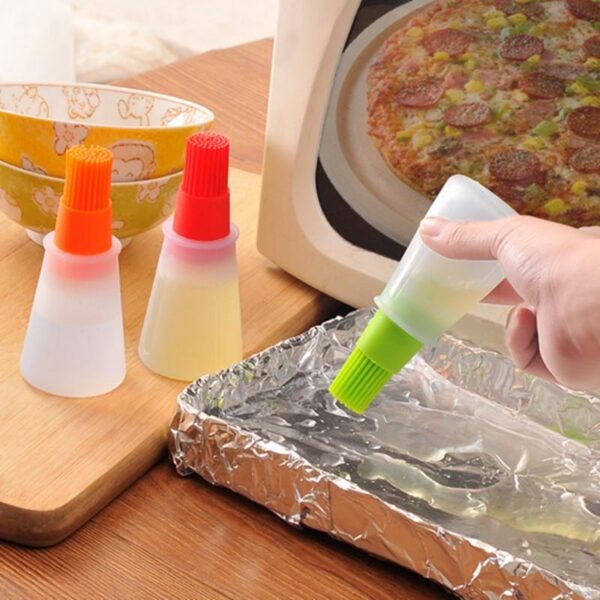 Portable Silicone Oil Bottle with Brush | Grill Oil Brushes for Kitchen Baking BBQ Tool Kitchen Tools for BBQ (Random color) buy online in Pakistan