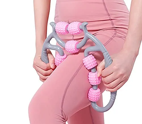 9 Wheels U Shape Points Massage Muscle Relax Roller Massager made in china (random color) buy online in Pakistan