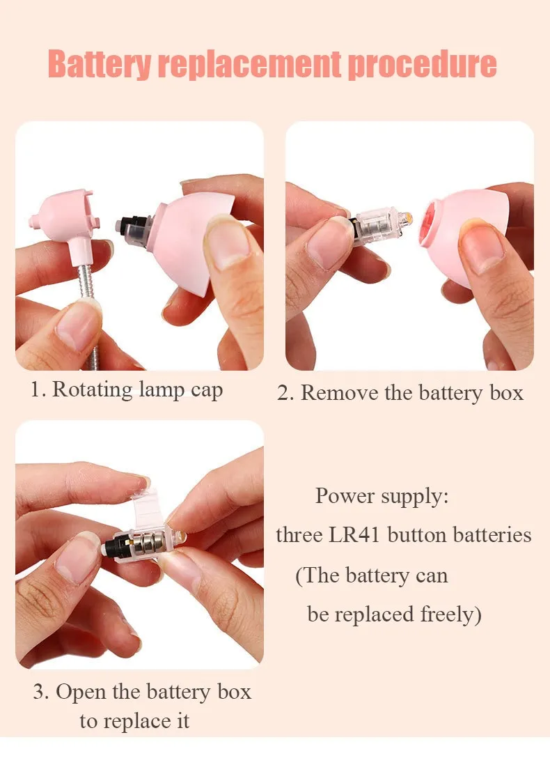 Mini LED Clamp Lamp – Portable USB-Powered Desk Light with Adjustable Flexible Neck, Strong Clamp Base, Eye-Friendly Fli...