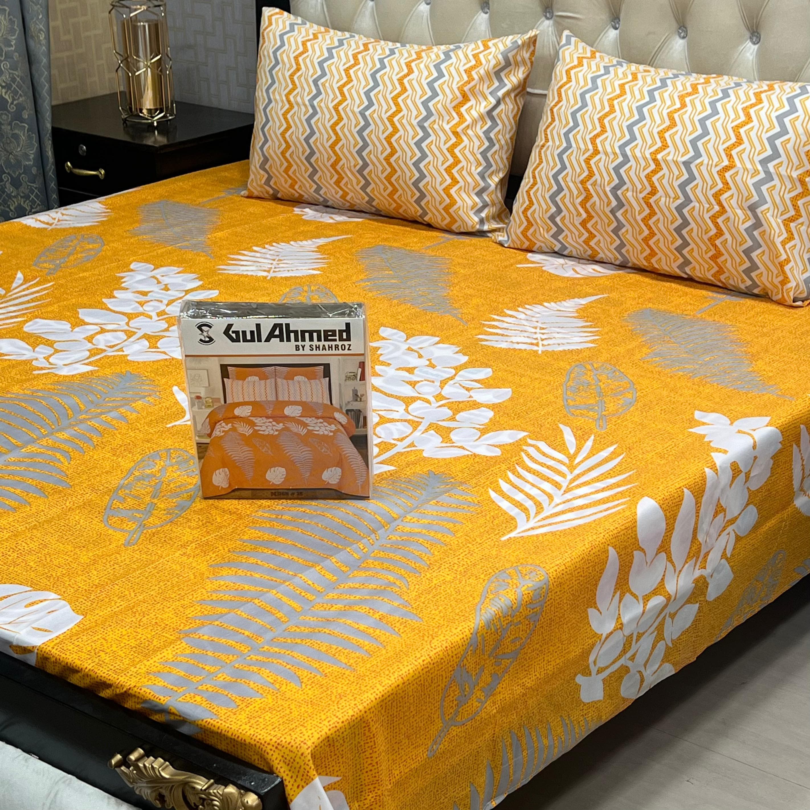 Gul Ahmad Full Printed 3pc King Size Bedsheets Gift Pack Bedsheet view 2