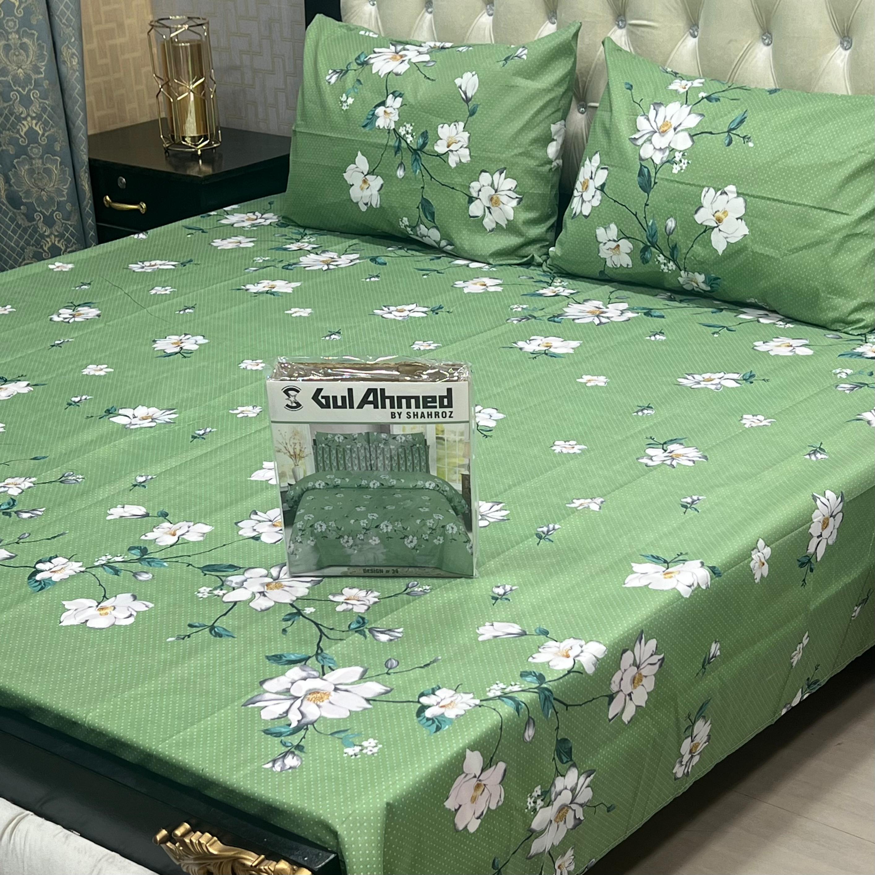 Gul Ahmad Full Printed 3pc King Size Bedsheets Gift Pack Bedsheet view 4