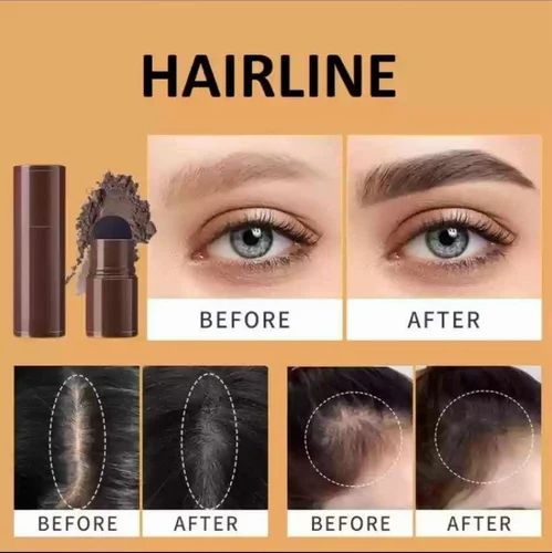 2-in-1 Hairline & Eyebrow Shaping Stamp – Waterproof Hairline Shadow Powder with Sponge Applicator for Natural Hair & Brow Filling thumbnail 5