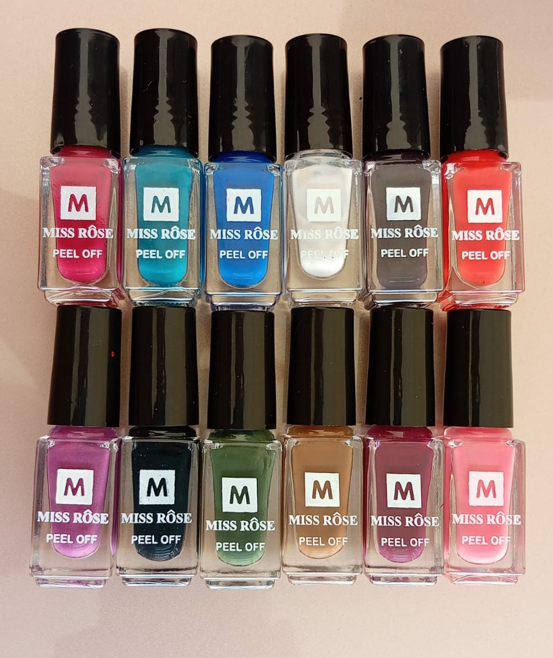 Miss Rose Peel Off Nail Polish – Easy to Apply, Long-Lasting | Best Nail Polish For Girls | Nail Paint | Nail Paint For Girls ( Random Color )