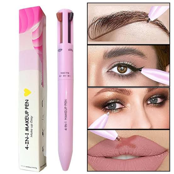 Eye ShadowLiner Combination 4 In 1 Makeup Pen Multifunctional Cosmetics Ballpoint Pens Waterproof Eyeliner Eyebrow Pencil Long lasting Highlighter Stick view 4