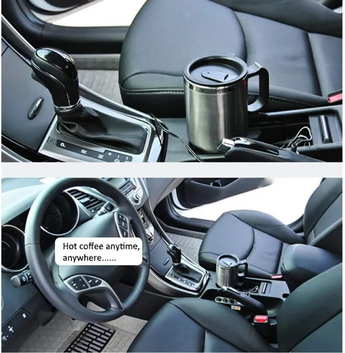 12 Volts 450 ml Heated Travel Mug Coffee /Tea/Soup Cup Car Charging Electric Kettle
