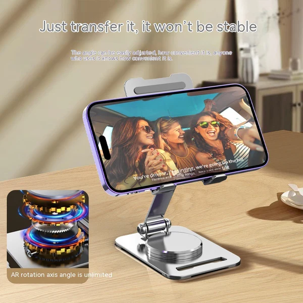 360-Degree Rotate Metal Desk Mobile Phone & Tablet Holder Stand (Random Color) buy online in Pakistan