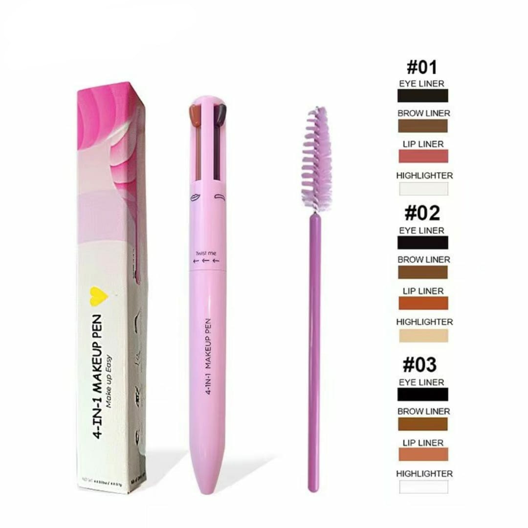 Eye ShadowLiner Combination 4 In 1 Makeup Pen Multifunctional Cosmetics Ballpoint Pens Waterproof Eyeliner Eyebrow Pencil Long lasting Highlighter Stick view 5