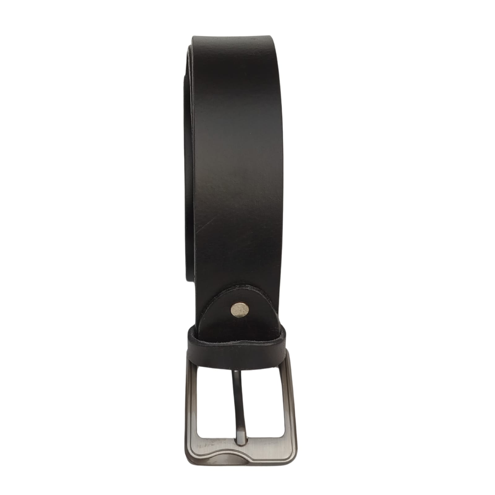 (Big Size) - Men buffalo leather belt | Waist Belt for boys & Mens (Black) buy online in Pakistan