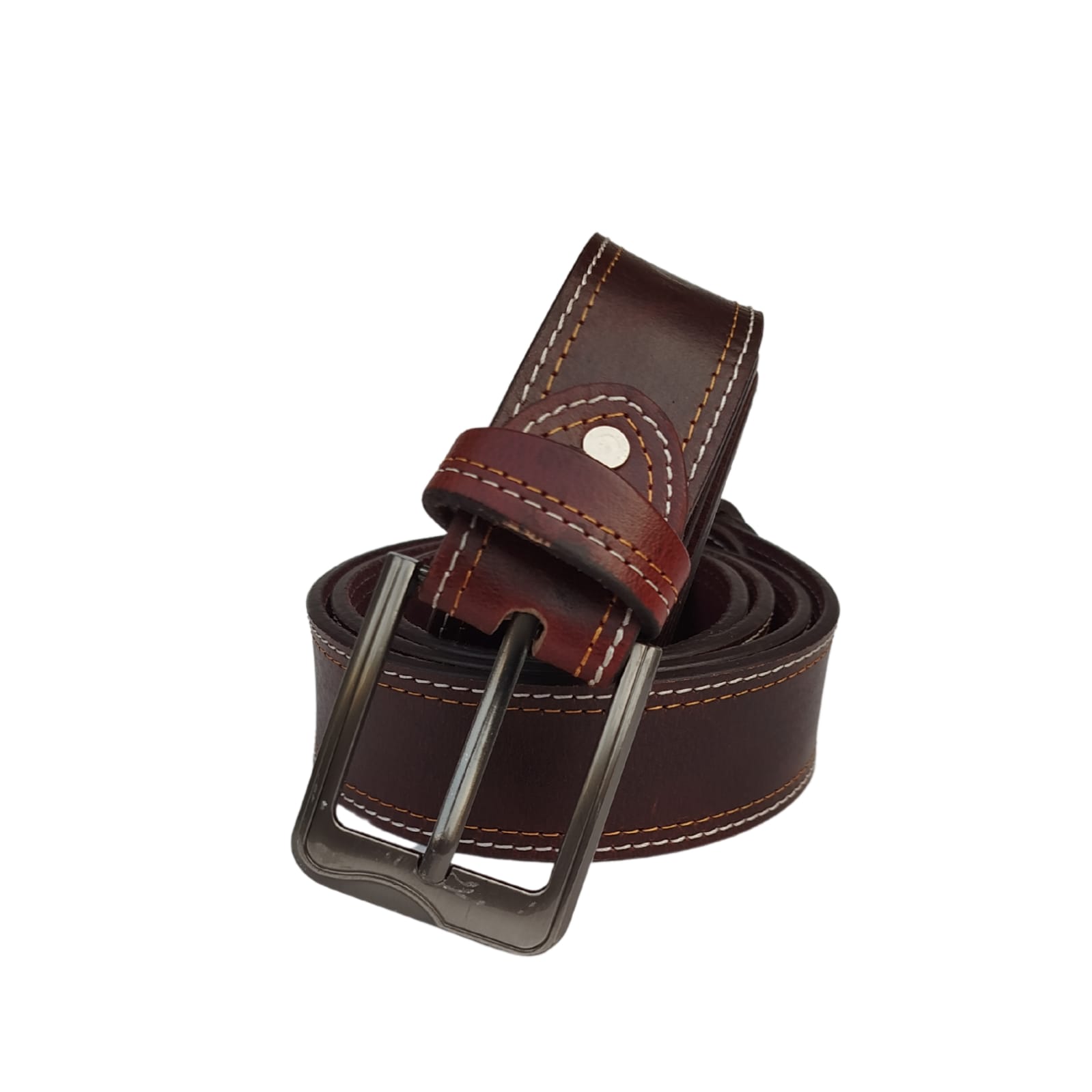 (Big Size) - Men Buffalo pull-up leather | Waist Belt for boys & Mens (Maroon) buy online in Pakistan