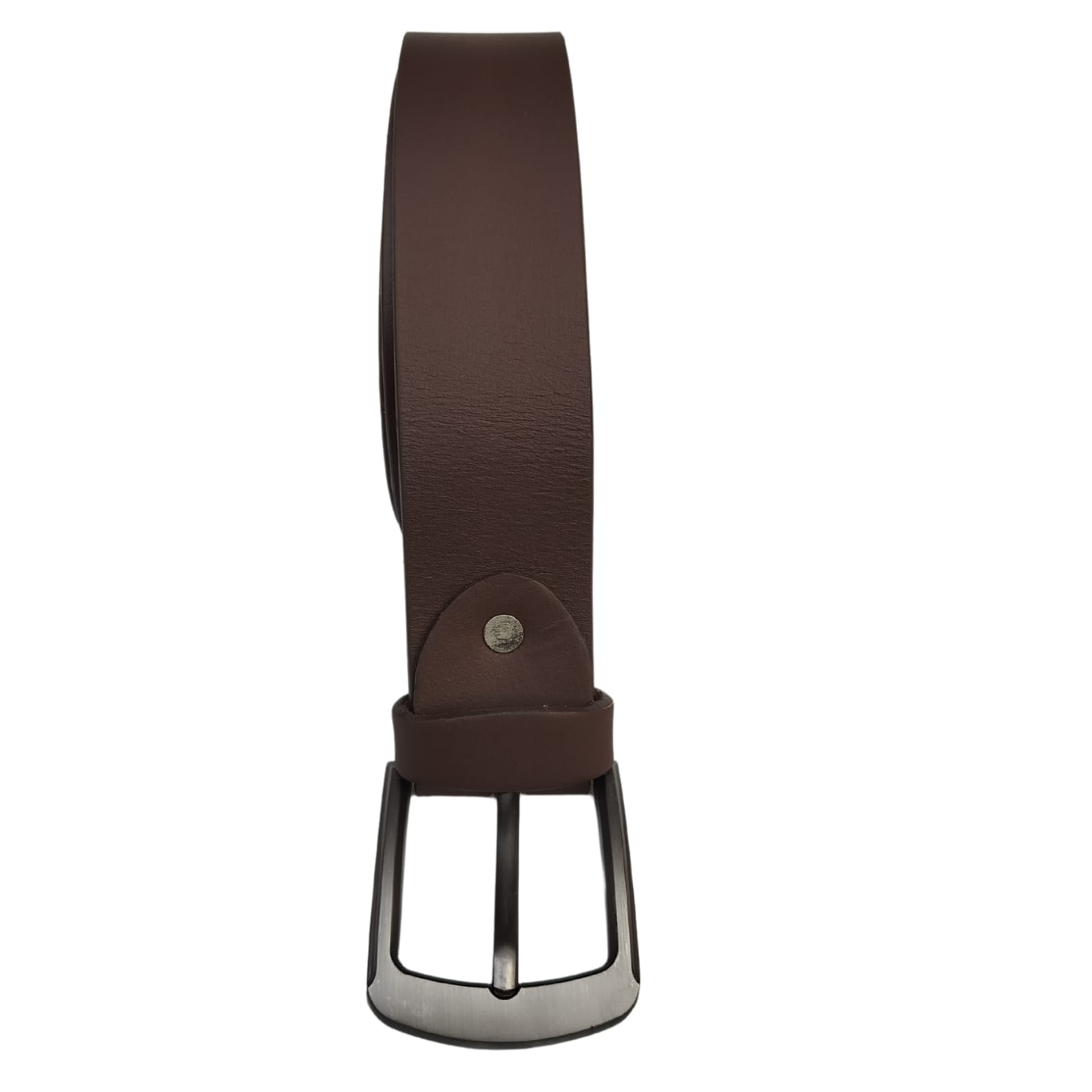 (Big Size) - Men Buffalo plain leather belt | Waist Belt for boys & Mens (Dark Brown) buy online in Pakistan
