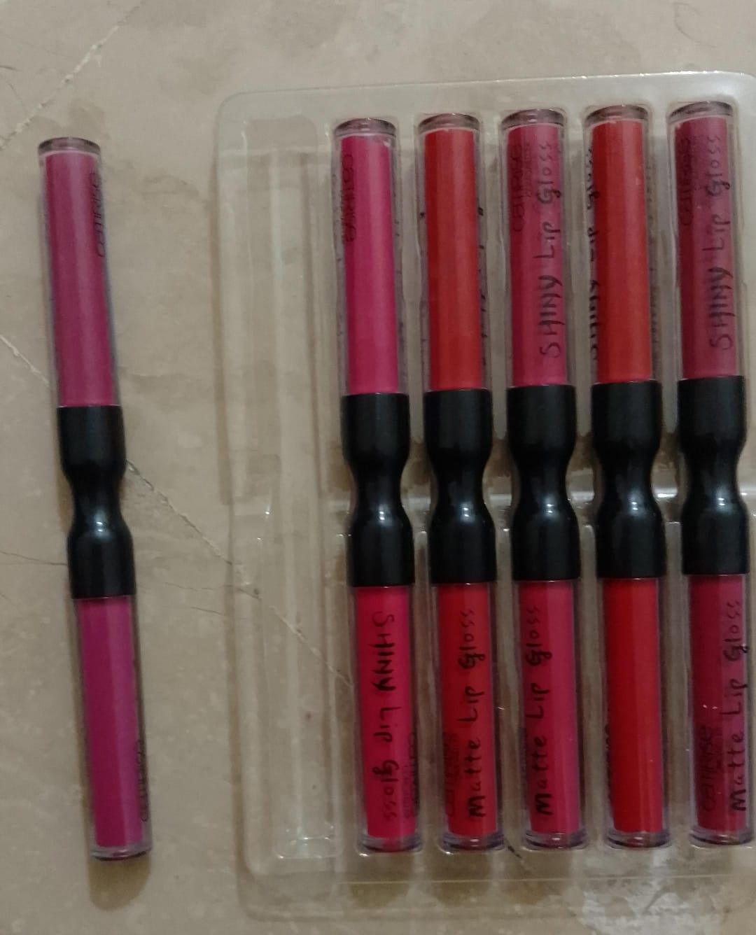 6 Pcs Set Matte and shiny dual lip gloss buy online in Pakistan