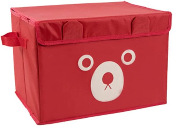 Panda Box - Storage Box - Cartoon Storage Box - Multipurpose Foldable Cube Storage Bin for Kids | Adorable Panda / Animal Design | Toys, Clothes & Books Organizer (Random Color) view 5