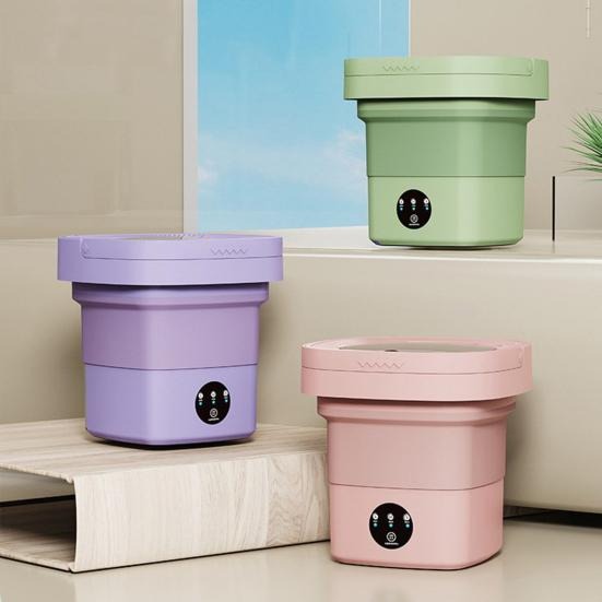6.5L Portable Foldable Washing Machine Basket Random Color view 2