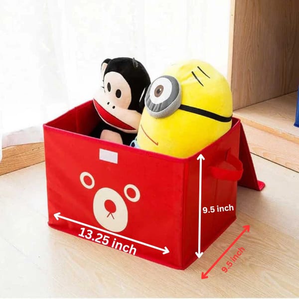 Panda Box - Storage Box - Cartoon Storage Box - Multipurpose Foldable Cube Storage Bin for Kids | Adorable Panda / Animal Design | Toys, Clothes & Books Organizer (Random Color) view 4