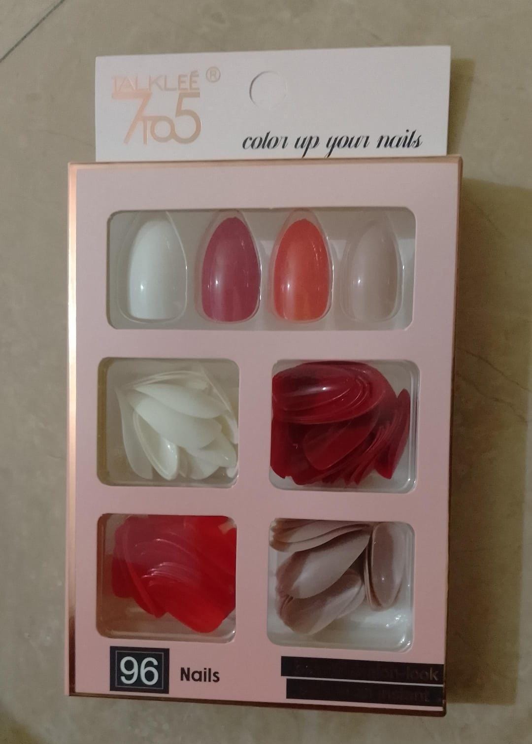 96 PCs nails set without glue or sticker buy online in Pakistan