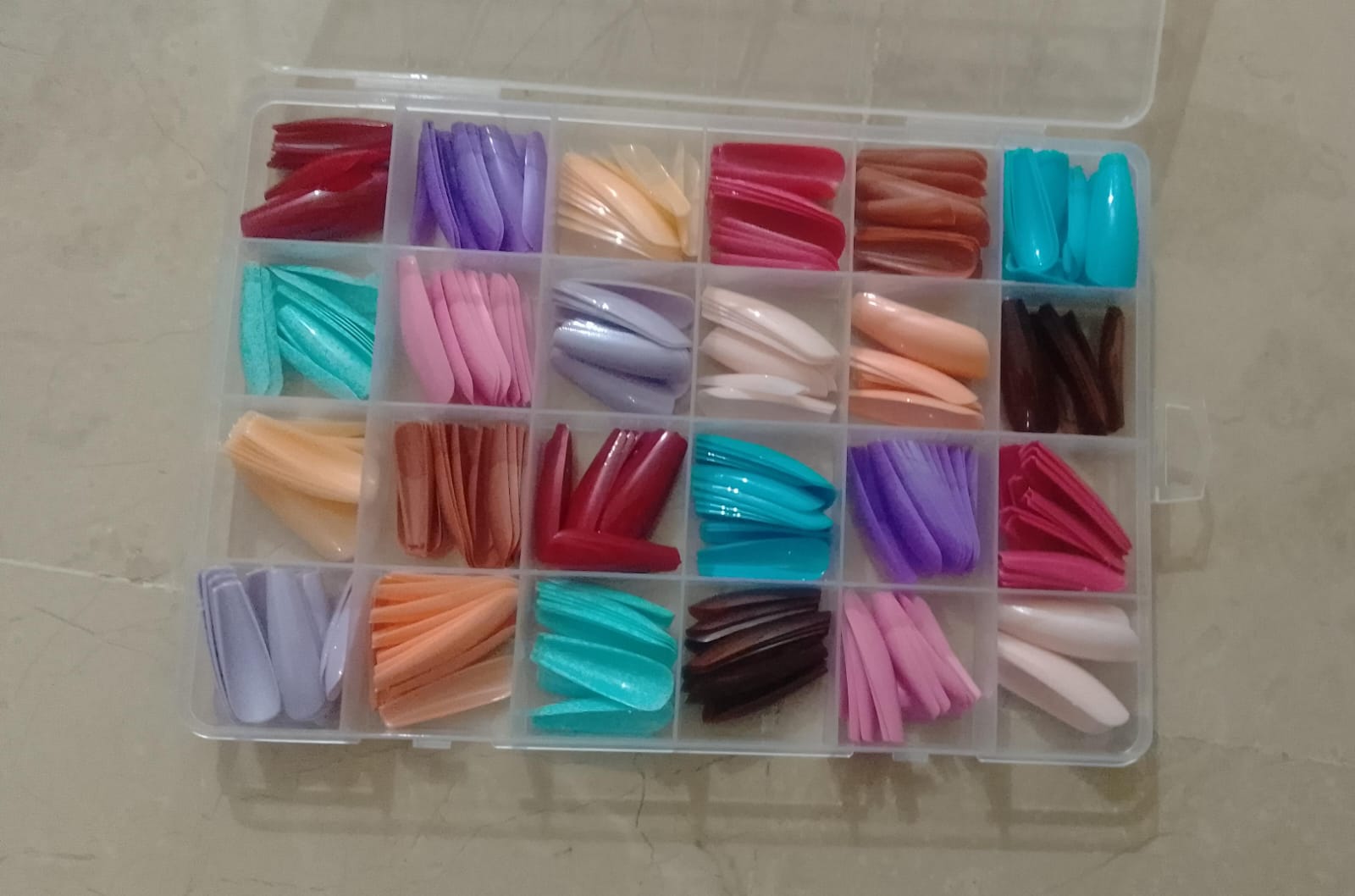 288 PCs colorful and Shiny nails box (Random Color) buy online in Pakistan