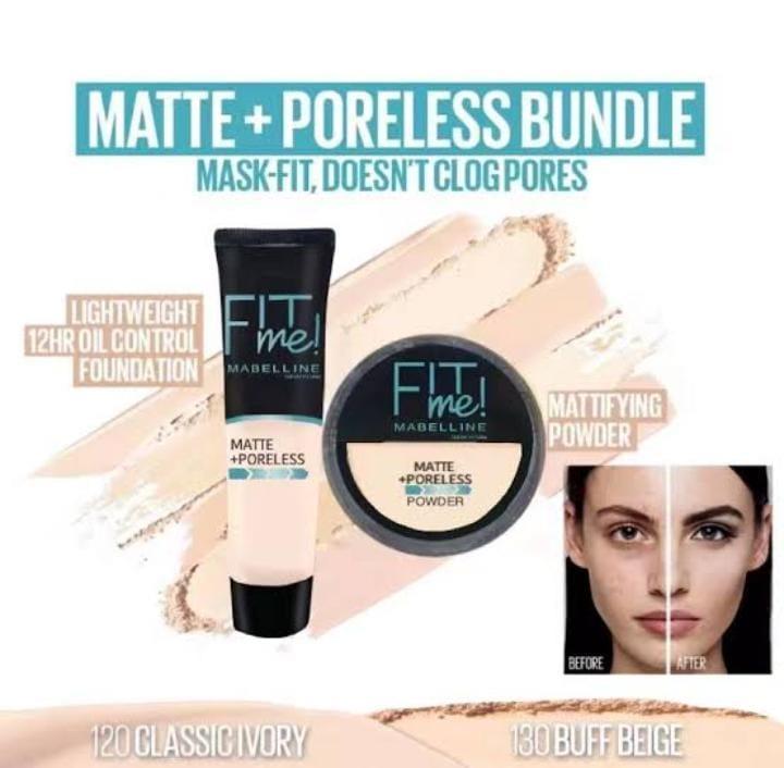 Fit me foundation and face powder gift pack buy online in Pakistan