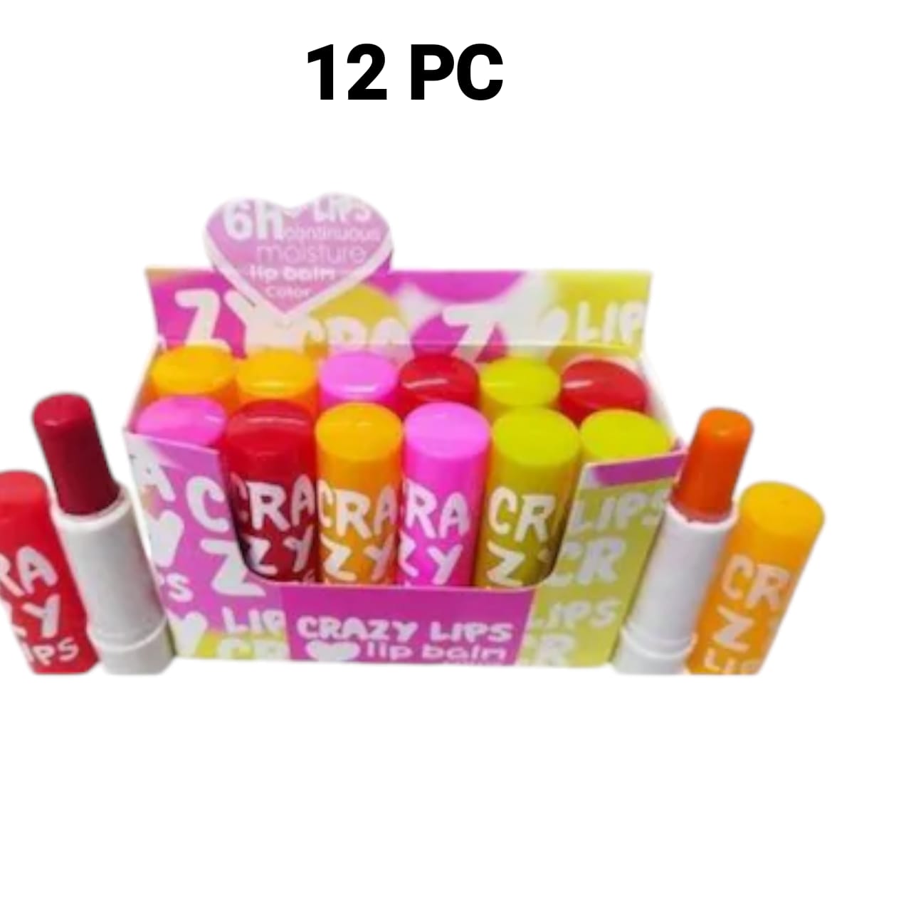 12 PC Crazy Lips Lip Balm ( Multicolour ) view 4