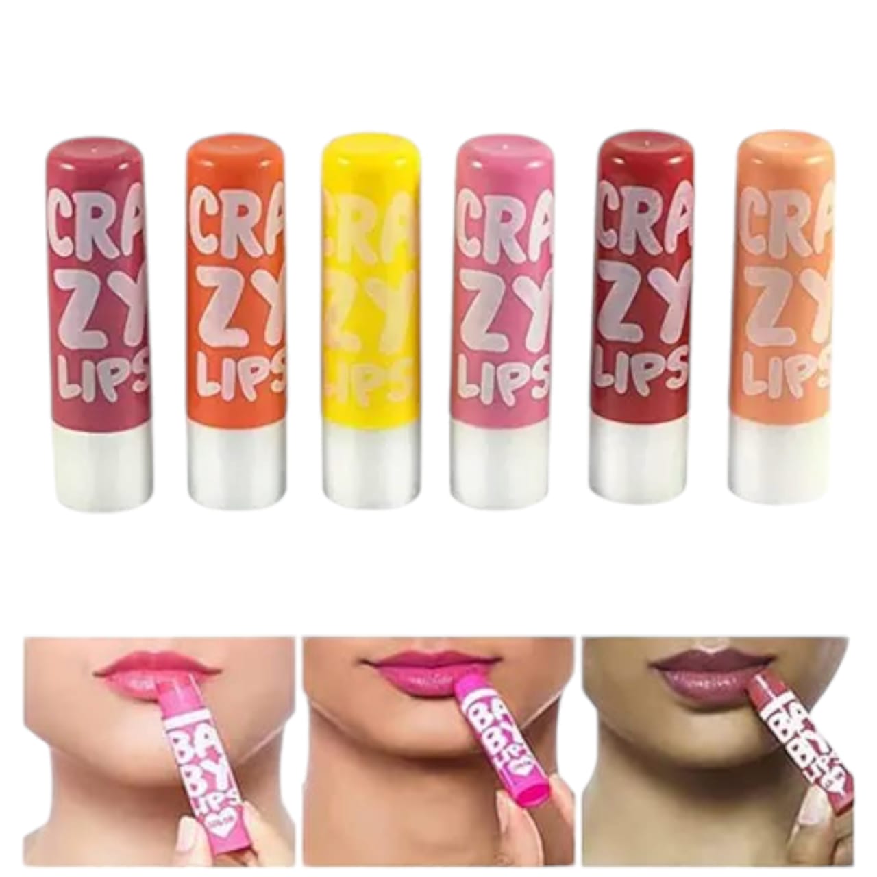 12 PC Crazy Lips Lip Balm ( Multicolour ) view 2