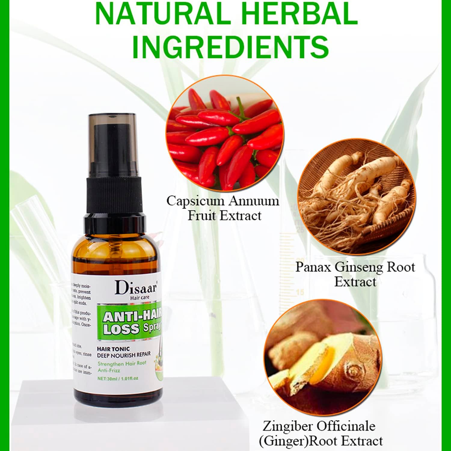 Anti-Hair Loss Spray Tonic Deep Moisturize Nourish Repair Strengthen Hair Root Anti-Frizz Care 30ml view 5