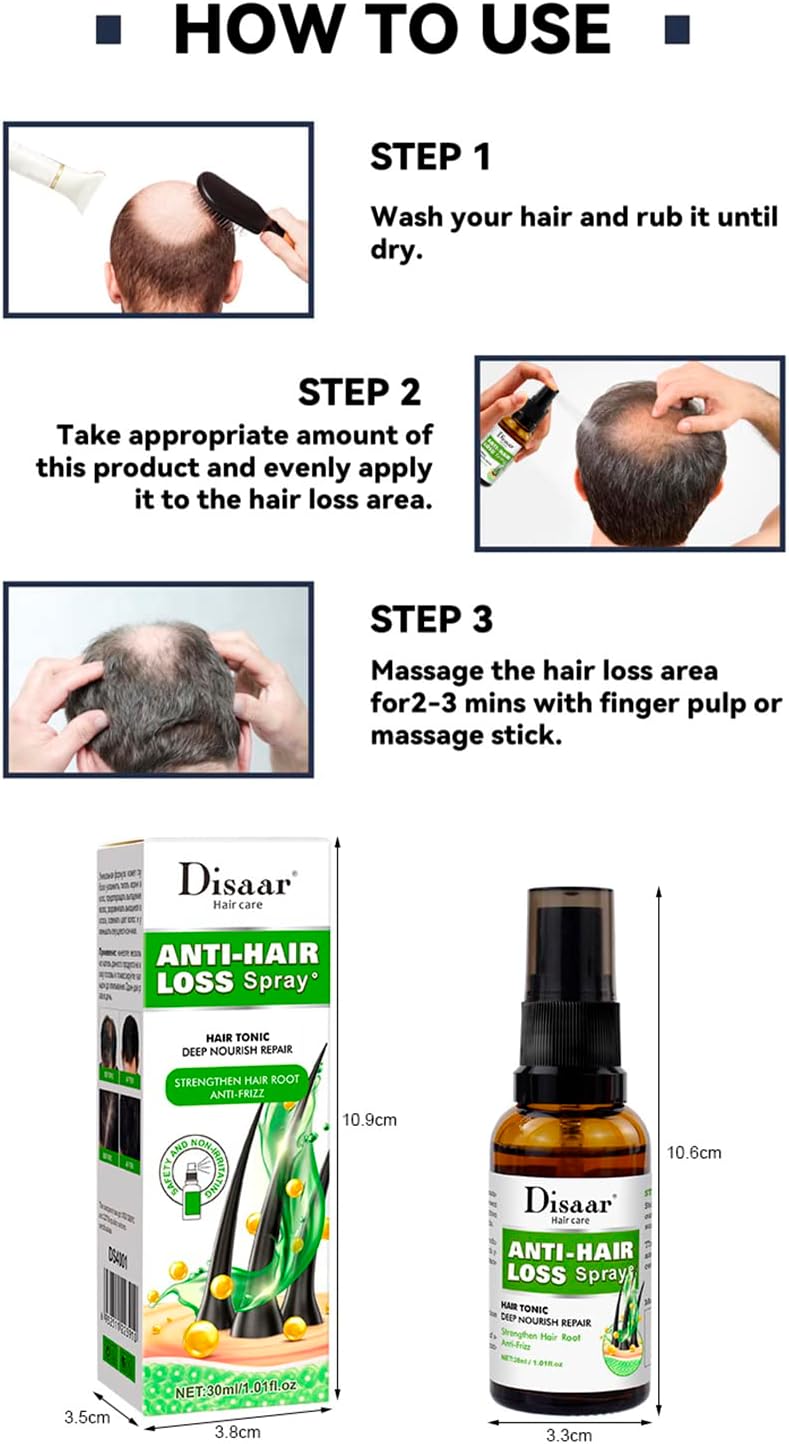 Anti-Hair Loss Spray Tonic Deep Moisturize Nourish Repair Strengthen Hair Root Anti-Frizz Care 30ml view 2
