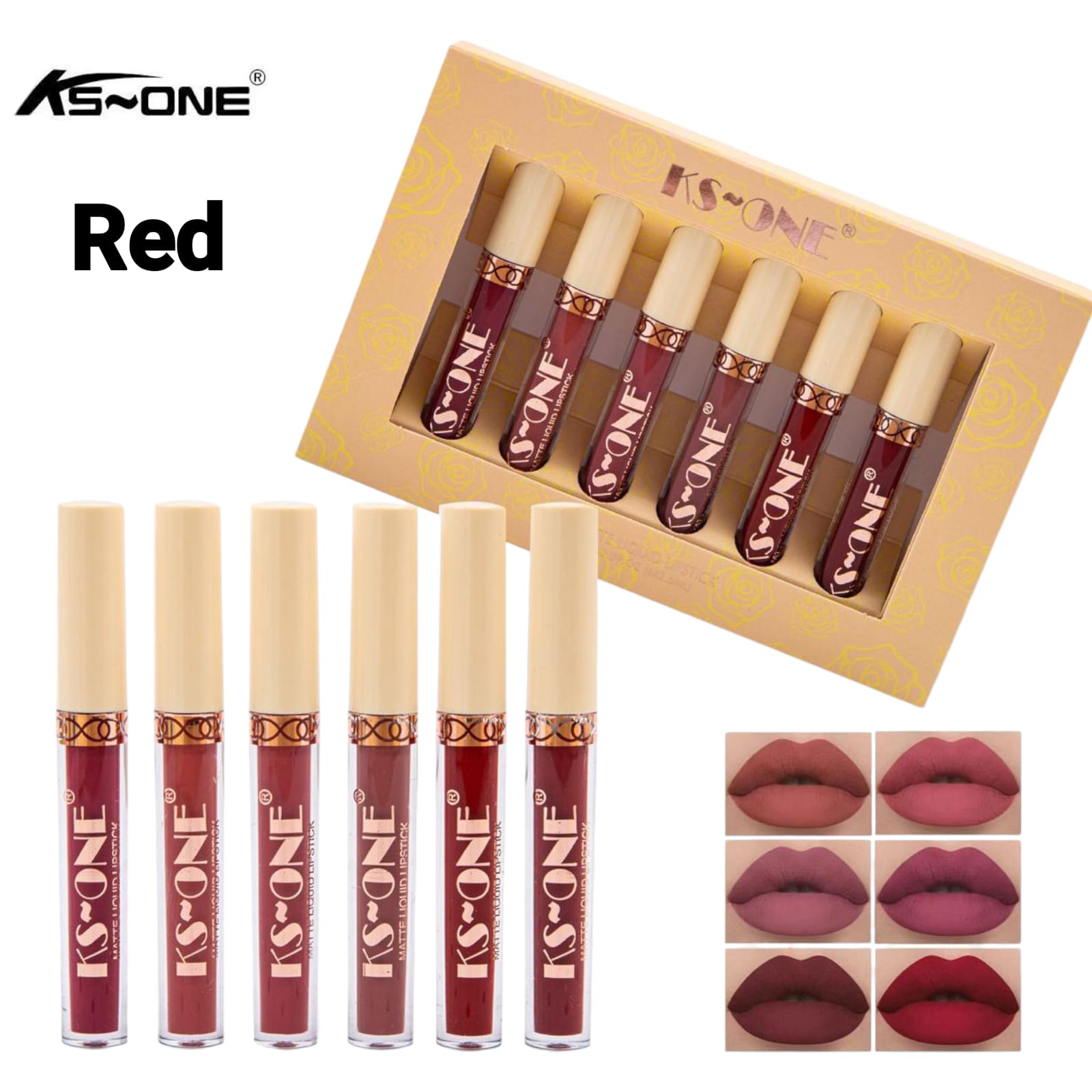 Set Of 6 Matte Liquid Lipstick, Long Lasting Matte Lipstick, Waterproof Matte Gloss Lipstick Set view 5