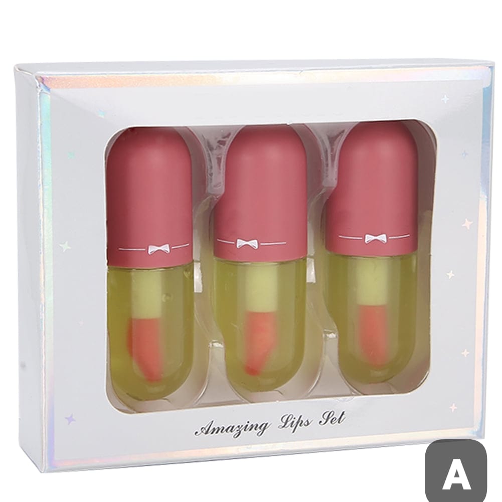 Set Of 3 Lip Oil Gloss Volumising Lip Plump Enhancer Fuller Lip Plumper Base Set view 5