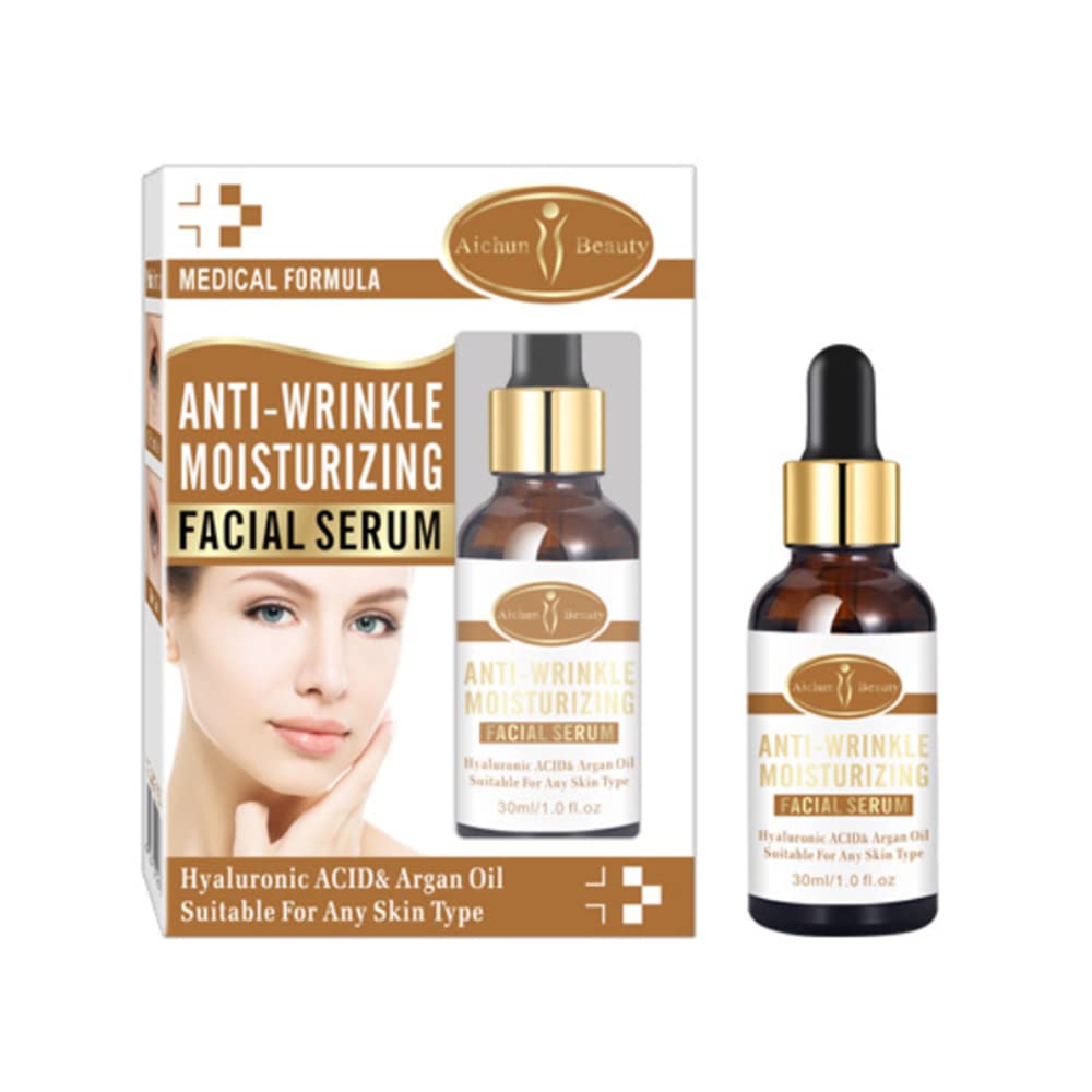 AICHUN BEAUTY Anti-Wrinkle Moisturizing Facial Serum - Hyaluronic Acid, Argan Oil - 2in1 Care - 30ml view 5