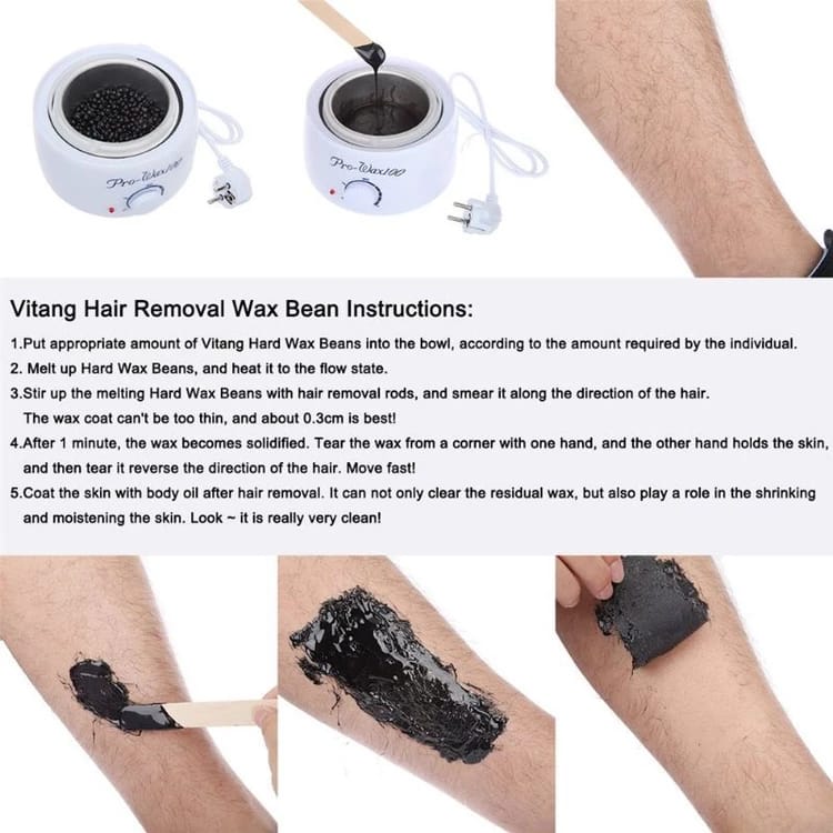 Hair Removing Hard Beans Wax Painless Beauty Wax Beans for All Skins Wax Beans for Face Body Legs(400g) (random color) view 3
