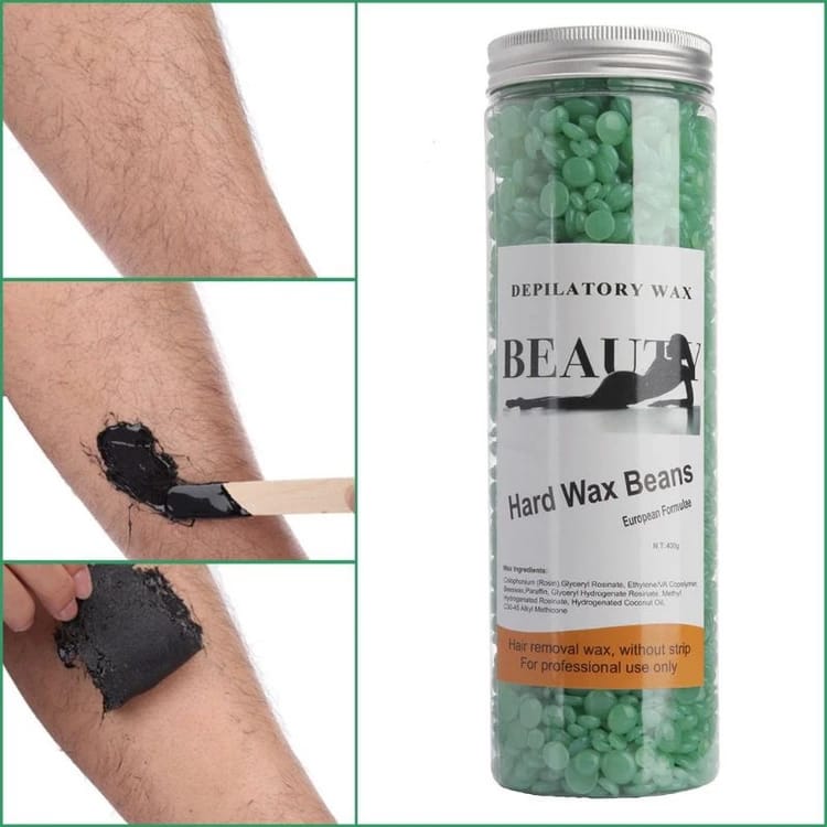 Hair Removing Hard Beans Wax Painless Beauty Wax Beans for All Skins Wax Beans for Face Body Legs(400g) (random color) view 2