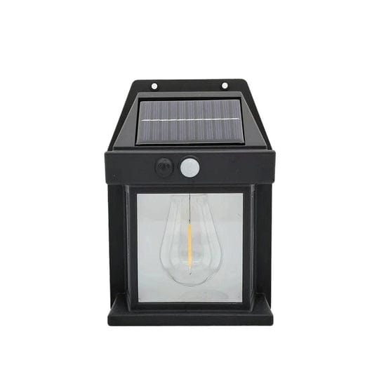 Solar Tungsten Filament Wall Lamp – Outdoor Intelligent Induction Light for Garden, Courtyard & Villa