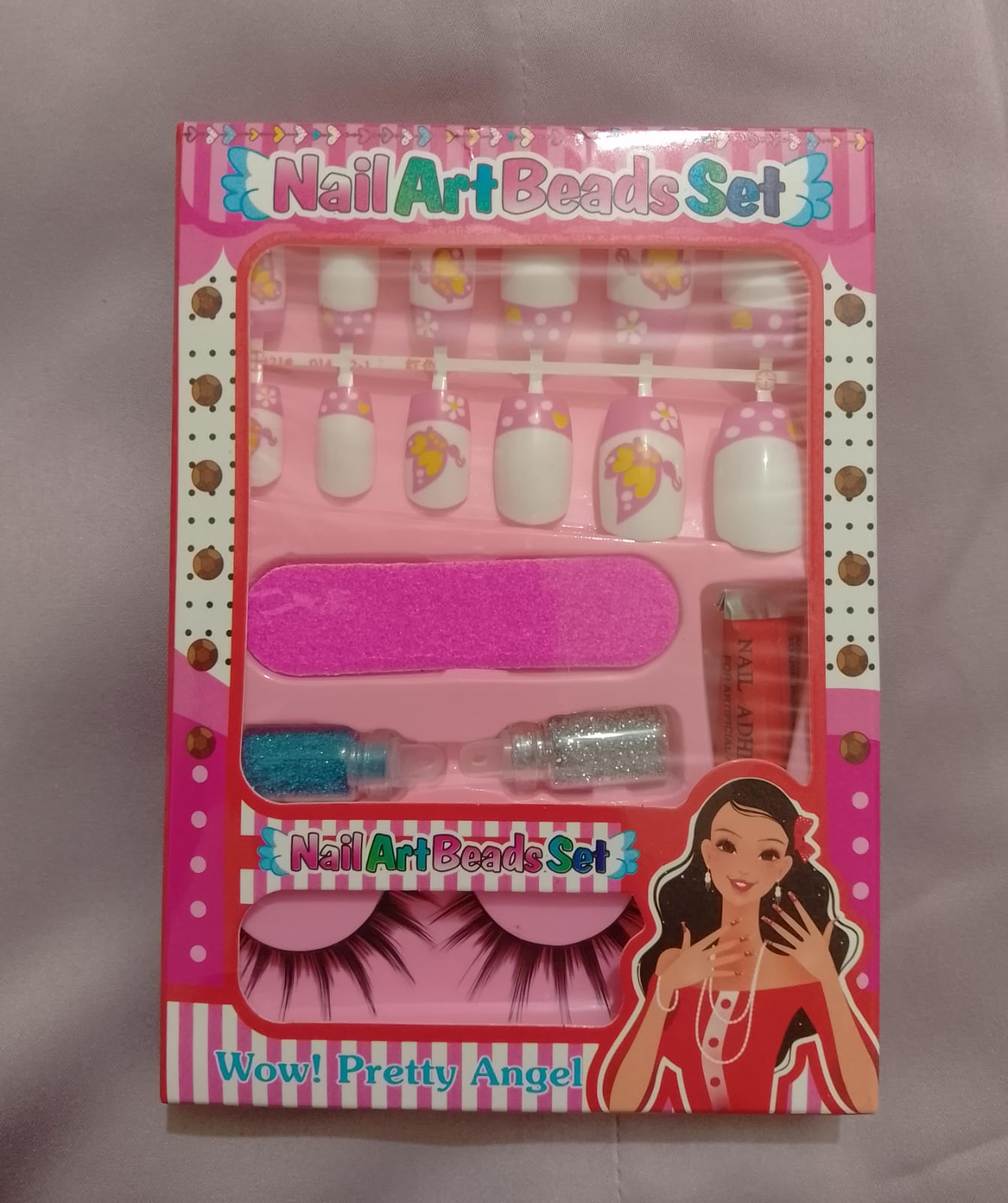 Kids Eyelashes & Nail Art Set buy online in Pakistan