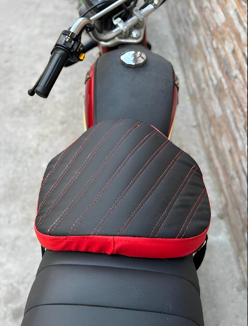 Double Stitch Water Proof Bike Seat Cushion /Motorcycle Seat Cover / Motor Bike Long Route Cushion Long Travel Seat Comfortable (Molty Foam 1inch) buy online in Pakistan