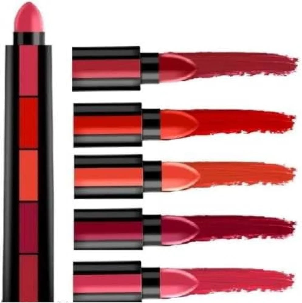 ( pack of 2 ) 5-in-1 Lipstick | Five Shades In One| Long Lasting, Matte Finish| view 3