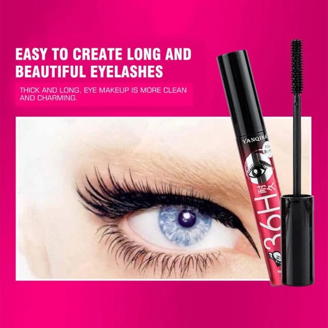 YANQINA Black Liquid Eyeliner + 3D Mascara (2 in 1)  Quick Drying Waterproof Non-smudge Eye Liner Pencil Makeup Set view 4