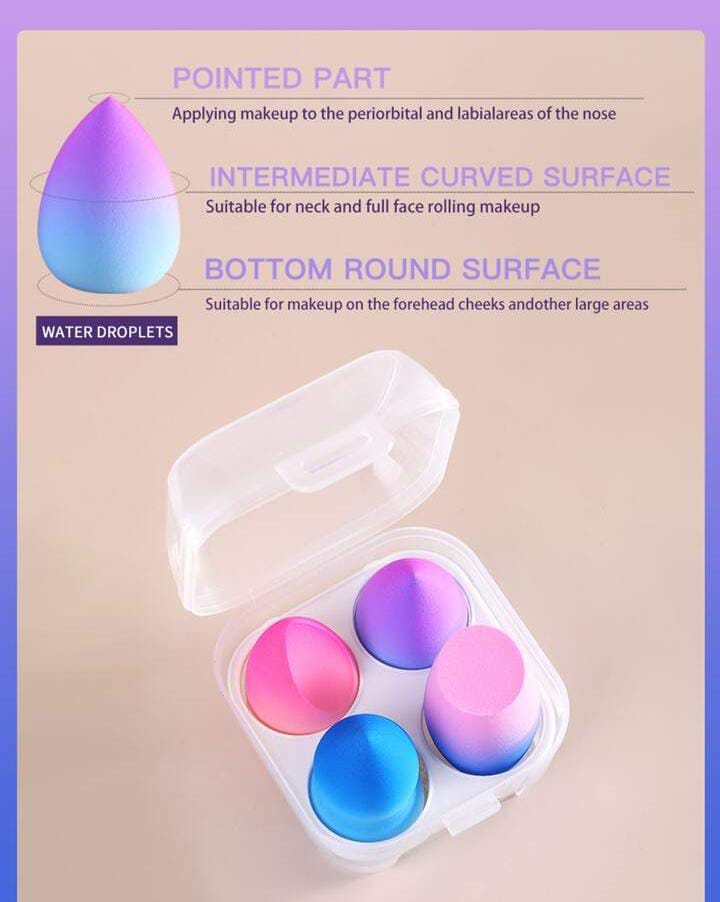 Pack of 4 – Beauty Blender with Plastic Case (random color) view 4