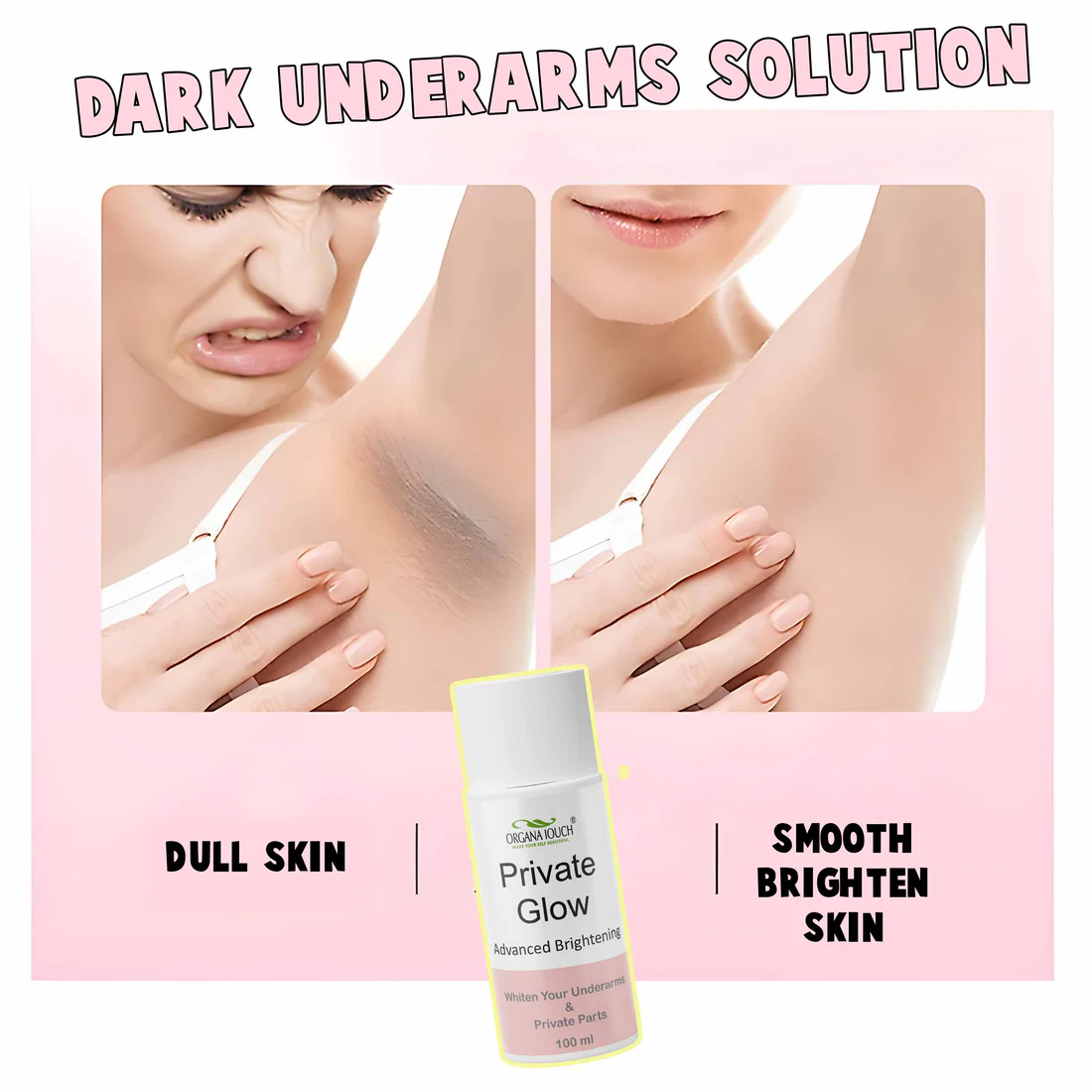Organa Touch Fresh & Natural Underarm Whitening Cream Private Glow ( Advanced Brightening ) buy online in Pakistan