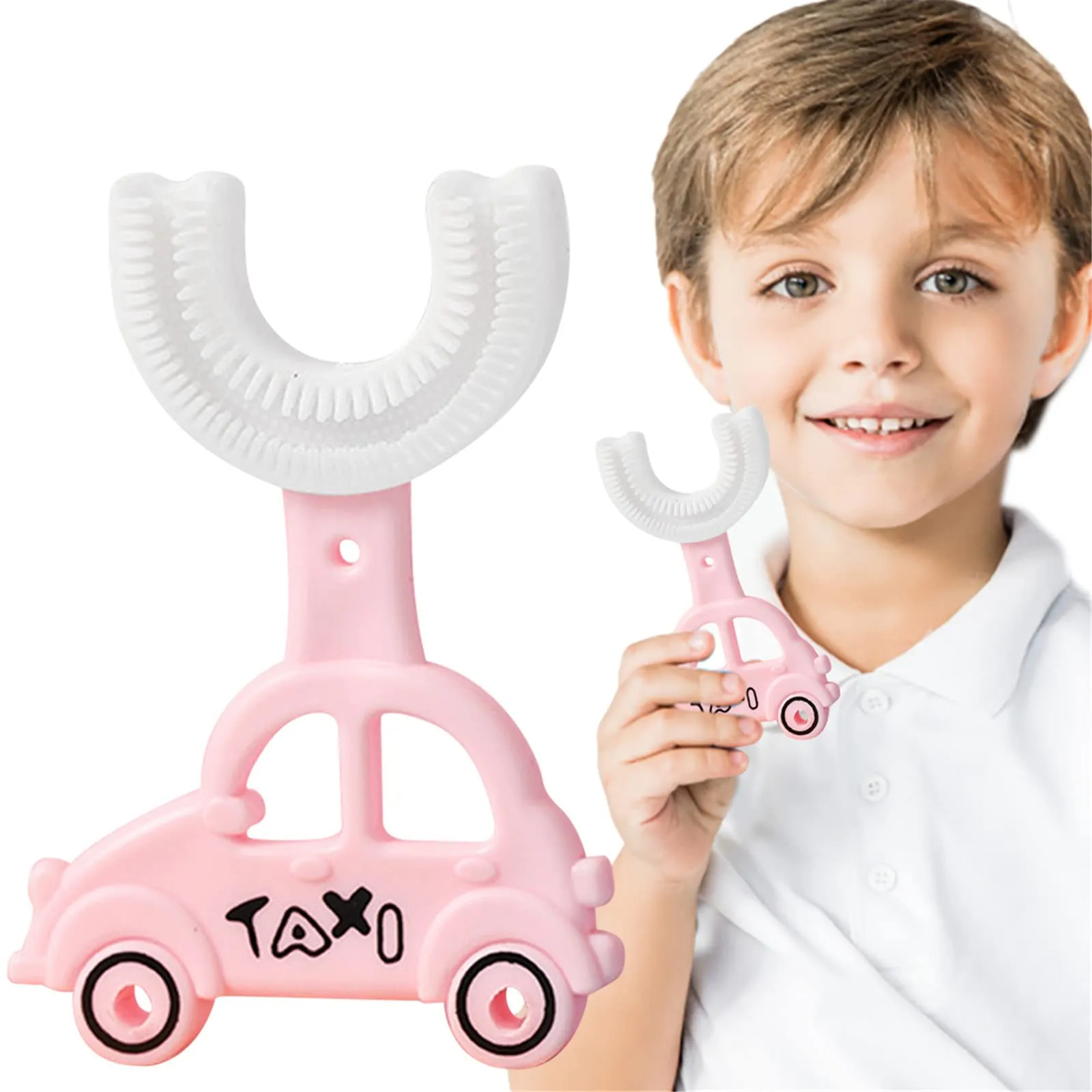 Silicon Toothbrush  taxi design Portable Hand-Held Shaped Infant Soft Bristle 360 Degrees for kids (random color) buy online in Pakistan