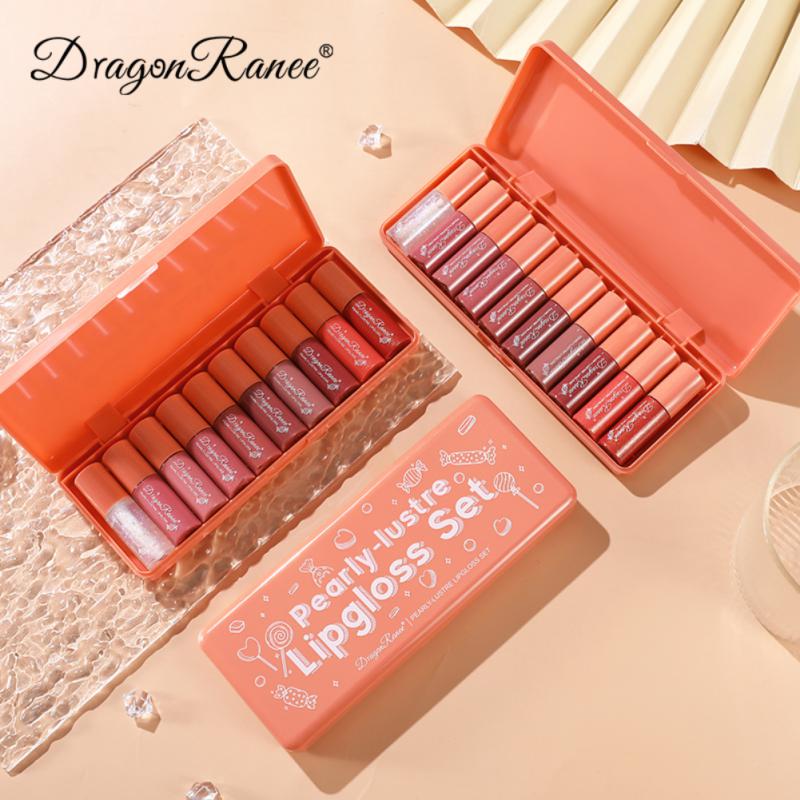 Dragon Ranee 10 Pieces Velvet Matte Pink Lipstick Set Sexy Long Lasting Makeup Waterproof Lip Gloss for Girls DR23 buy online in Pakistan