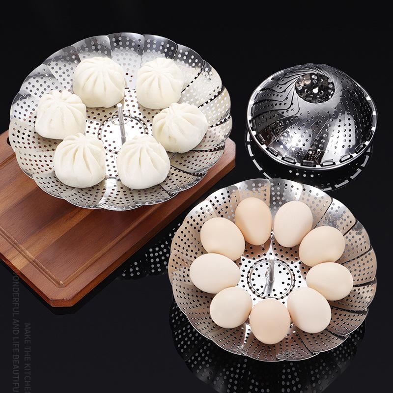 Stainless Steel Folding Vegetable Steamer Basket Stainless Steel Detachable Steaming Rack Steamer Tray for Kitchen Cookware buy online in Pakistan