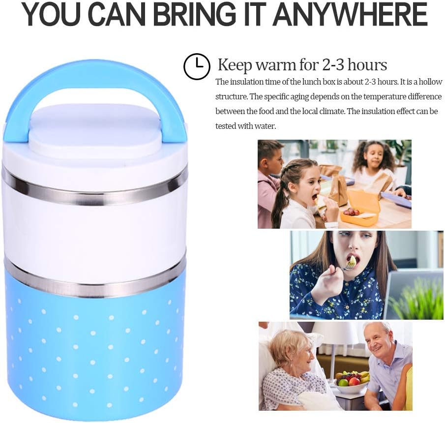 Lunch Box 2 Layer For Kids and Adults (random color) view 4