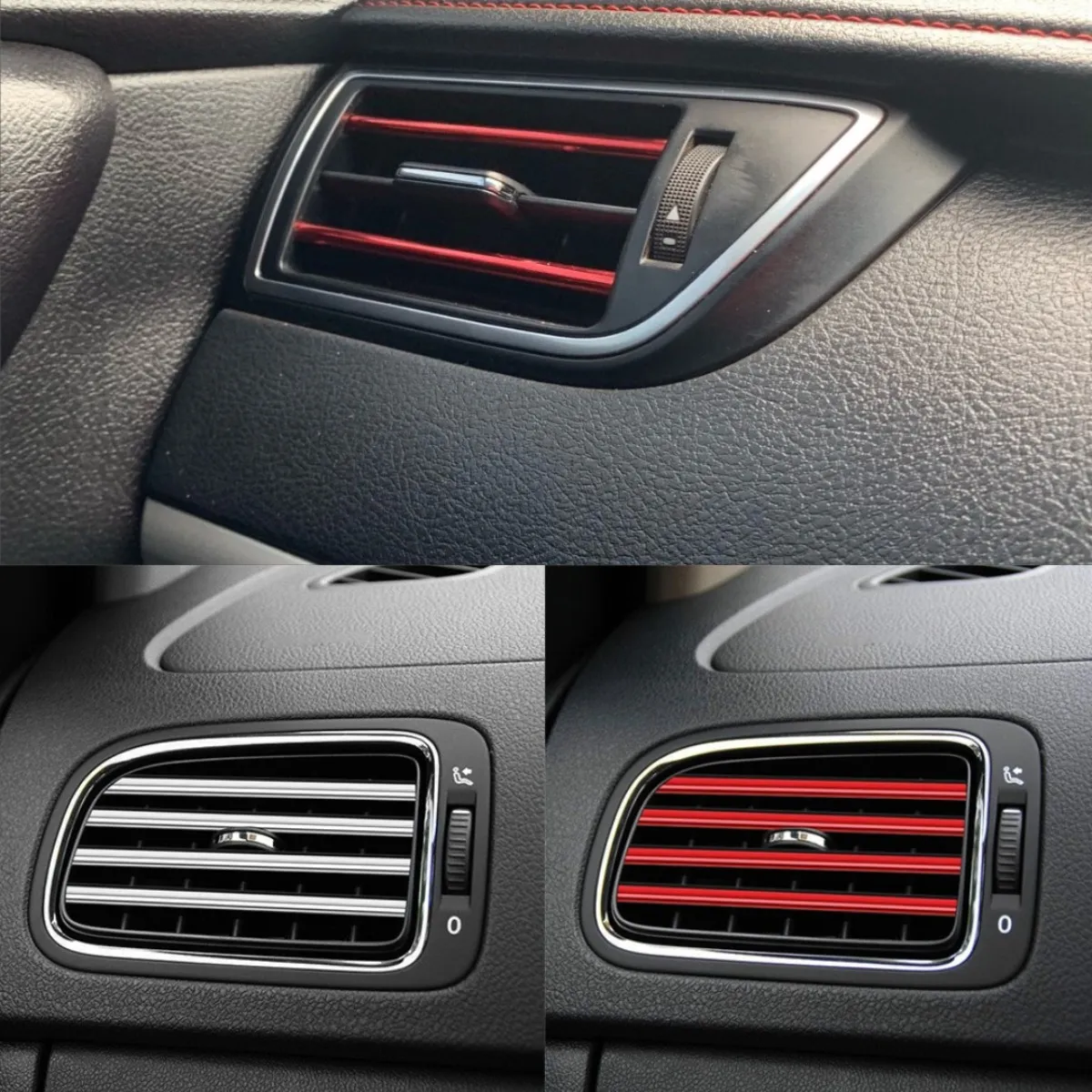 Car air-conditioning grill moulding for decorating  ,Car AC Decor Strip Only Red colour buy online in Pakistan