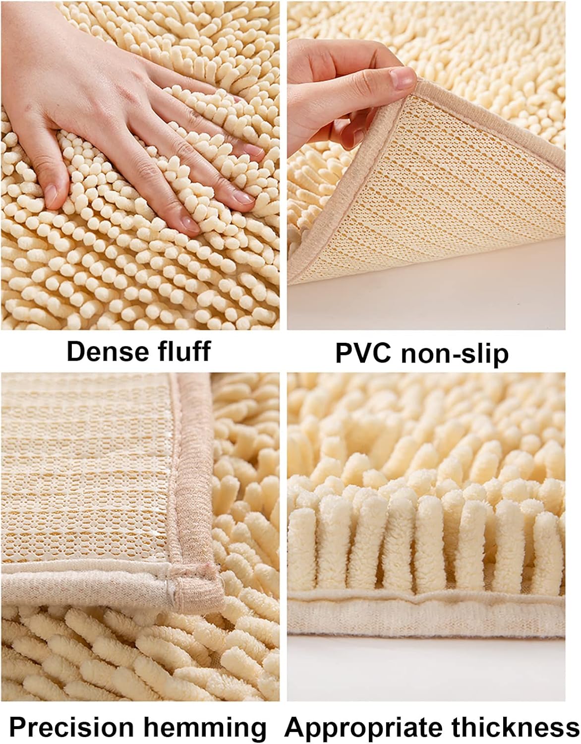 Nonslip water absorbent MicroFiber door away mats 40x60cm (random color)