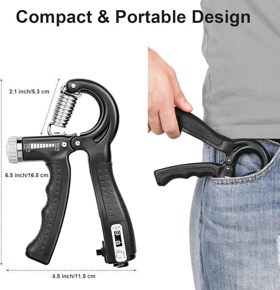 Hand Grip Strengthener Adjustable Resistance Wrist Strengthener Forearm Gripper Hand Workout Strength Trainer | With Cou...
